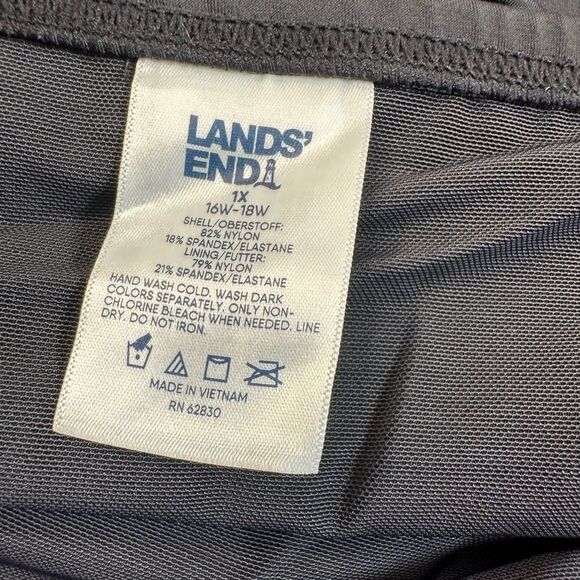 NWT Lands’ End Plus Size Black Athletic Swim Skirt Built in Liner - Size 1XL - Picture 5 of 9
